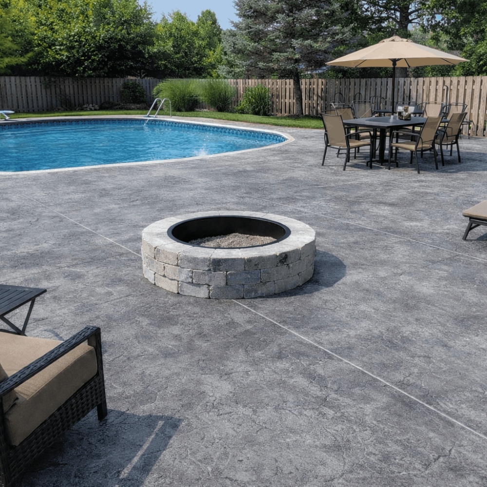 Oxford Slate Pool Deck with Fire Pit - Copy